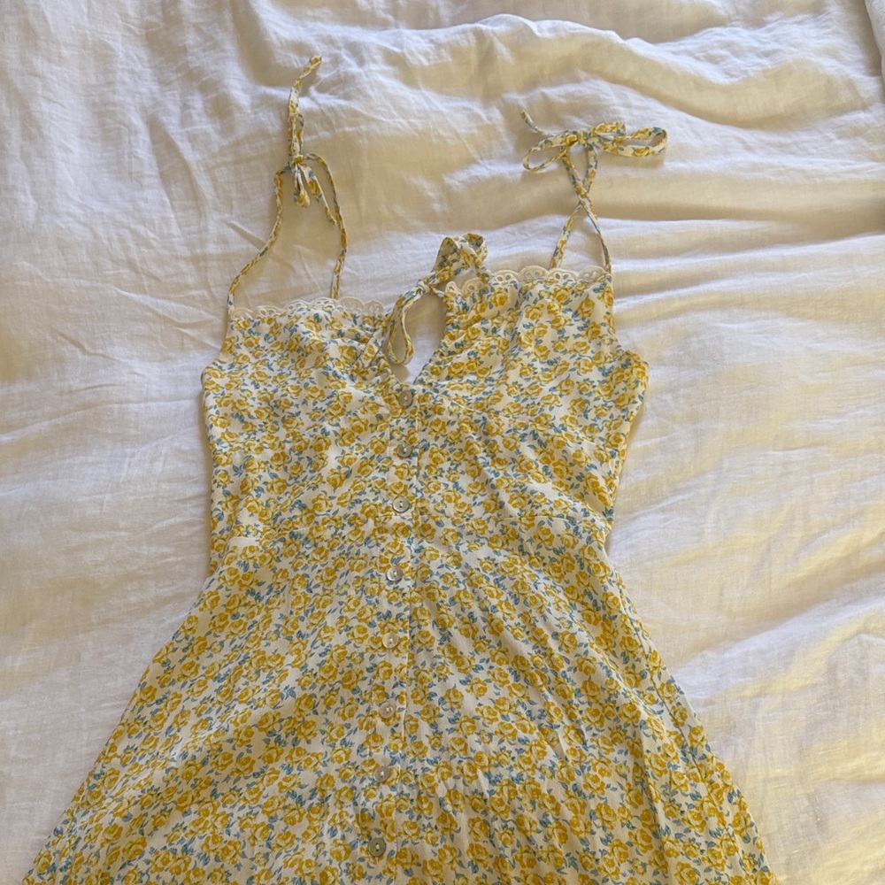 Skylar + Madison Yellow Floral Mini Dress